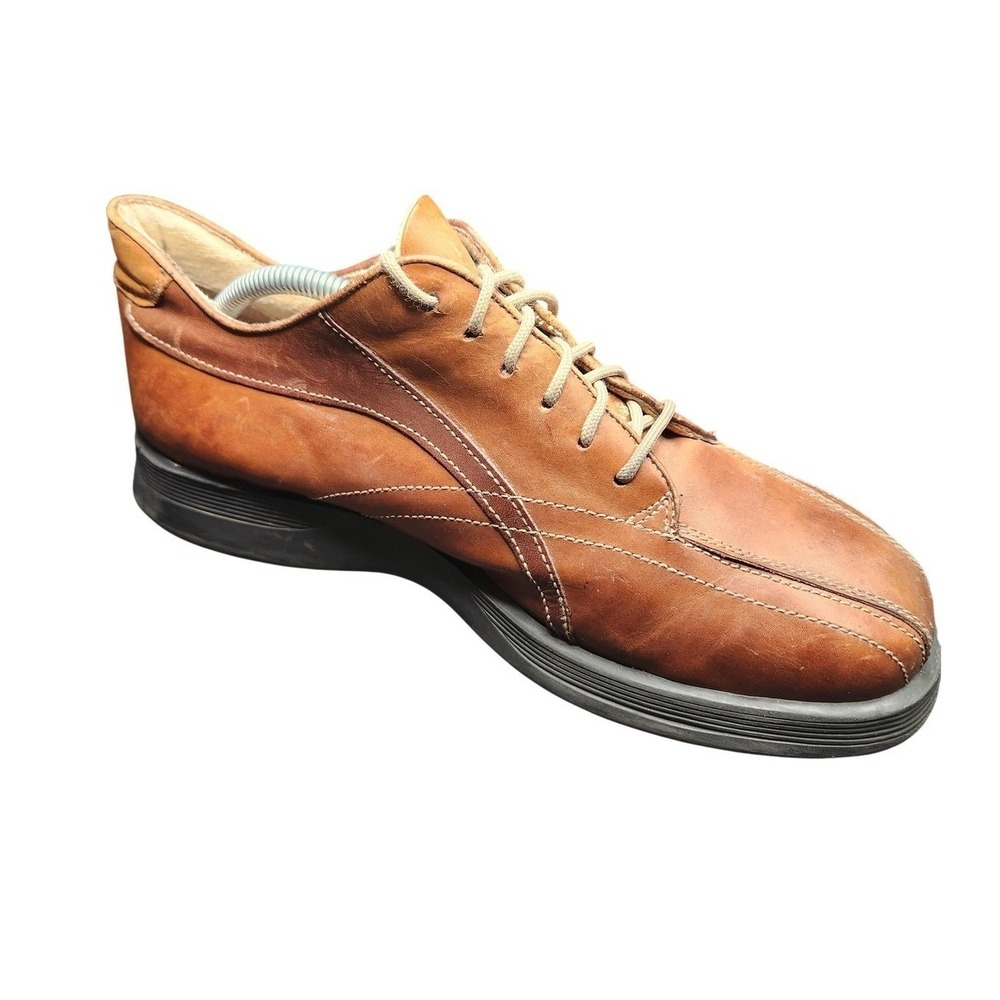Hippopotamus Shoes Mens Size 10.5 Brown Leather Lace Up Casual Made In Italy